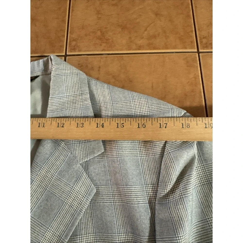 True Vintage Palm Beach Blue Plaid Men's 3pc Suit 42L 38x33 USA Made Jacket Vest